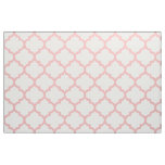 Powder Pink Moroccan Trellis Pattern Fabric