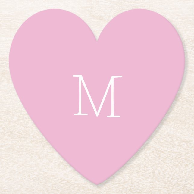 Powder Pink Paper Coaster (Front)
