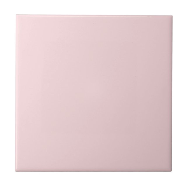 Powder Pink Solid Color Ceramic Tile (Front)