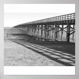 powder point bridge duxbury ma. low tide poster