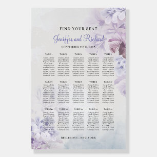 Powder purple dusty blue mauve spring floral boho foam board