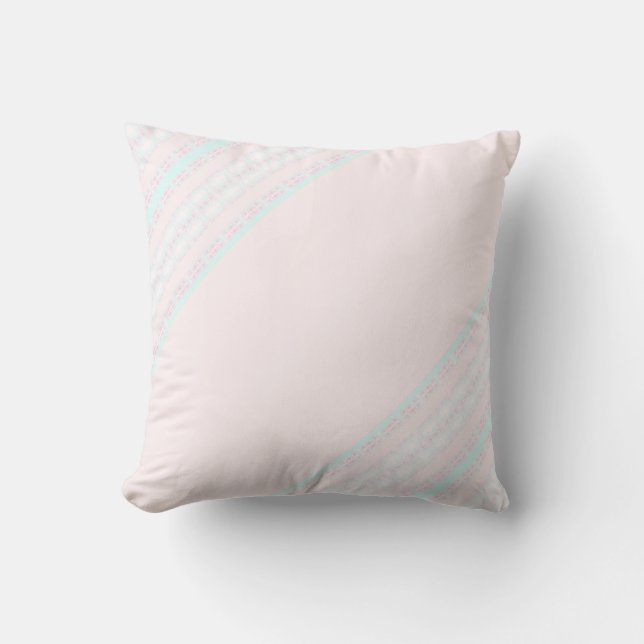Powder Ribbon Throw Pillow (Front)