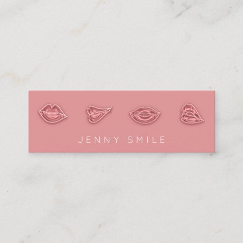 Powder Rose Lip Nurse Cosmetic Injector Qr Logo  Mini Business Card