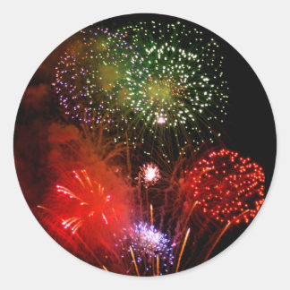 powder sky classic round sticker