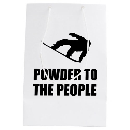Powder Snow To The People Ski Medium Gift Bag