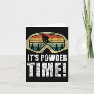 Powder time funny skiing snow freestyle winter top card