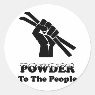 Powder To The People Classic Round Sticker