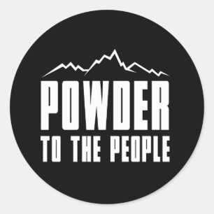 Powder to the People Classic Round Sticker