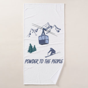 Powder to The People Ski Resort Bath Towel