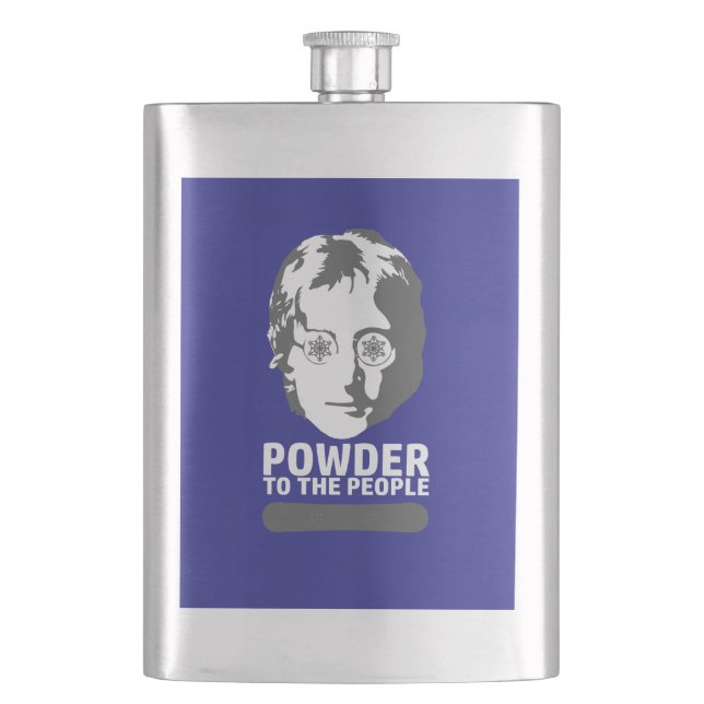 Powder To The People (snowboard) Flask (Front)