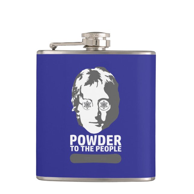 Powder To The People (snowboard) Flask (Front)