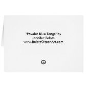 Powdered blue tangs cards (Back Horizontal)