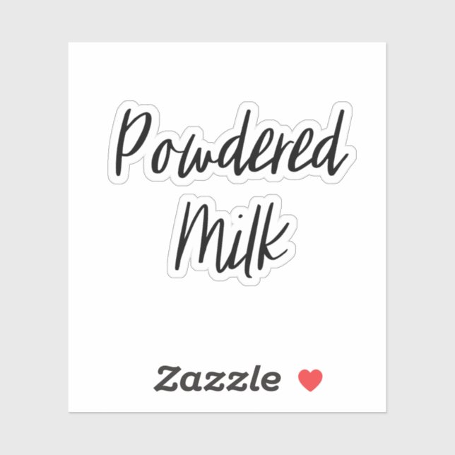 Powdered Milk Storage Sticker (Sheet)