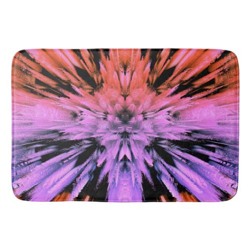 Powdered Pink Explosion Abstract Bath Mat