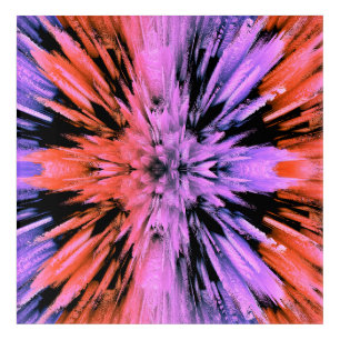 Powdered Pink Explosion Acrylic Wall Art