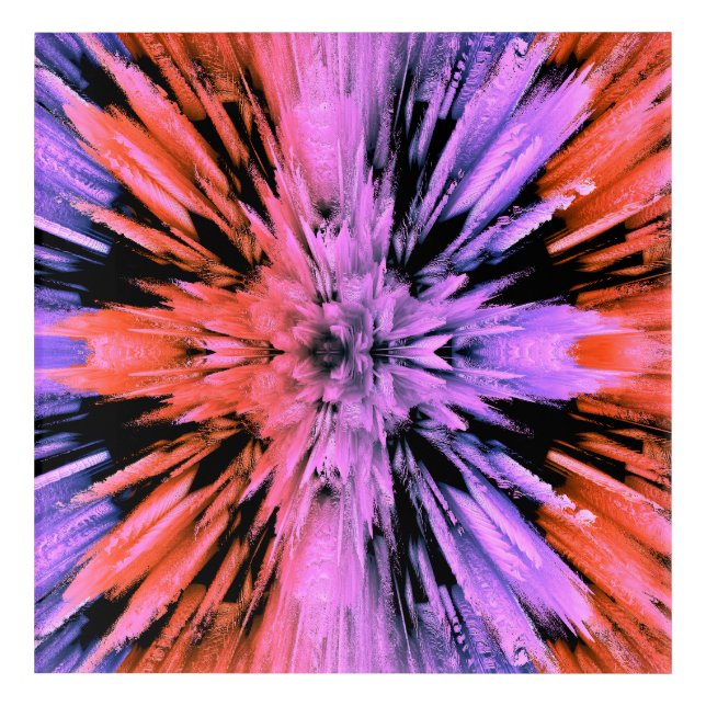 Powdered Pink Explosion Acrylic Wall Art (Front)