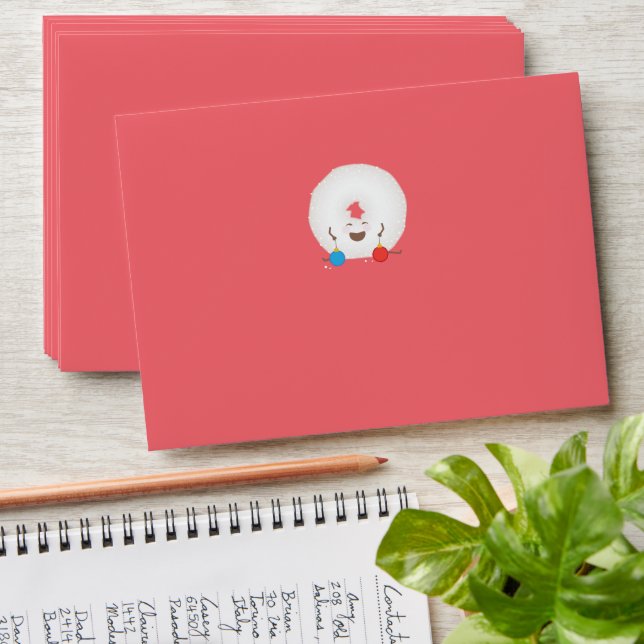 Powdered Sugar Donut Envelope (Stacked)