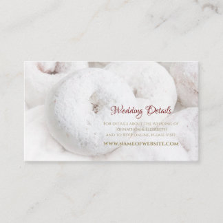Powdered Sugar Donut Wedding Enclosure Card