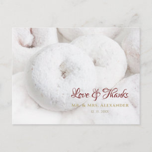 Powdered Sugar Donut Wedding Postcard