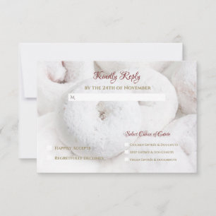 Powdered Sugar Donut Wedding RSVP Card