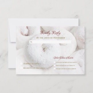 Powdered Sugar Donut Wedding RSVP Card