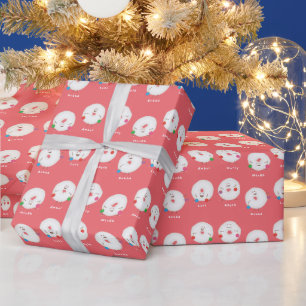 Powdered Sugar Donuts Custom Christmas Wrapping Paper