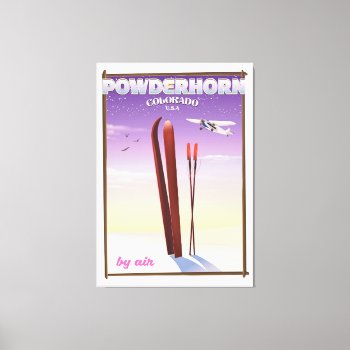 Powderhorn Colorado Travel Poster Canvas Print by bartonleclaydesign at Zazzle