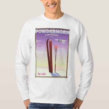 Powderhorn Colorado Travel Poster T-shirt by bartonleclaydesign at Zazzle