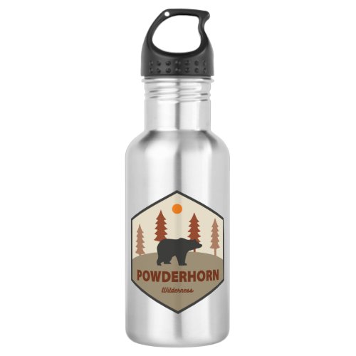 Powderhorn Wilderness Colorado Bear Stainless Steel Water Bottle