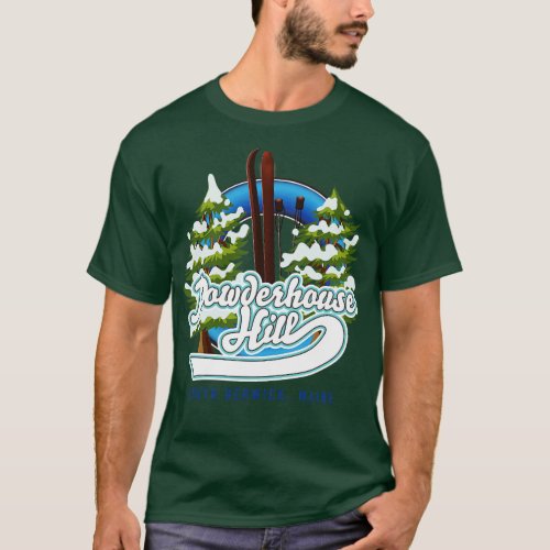 Powderhouse Hill South Berwick Maine ski T_Shirt