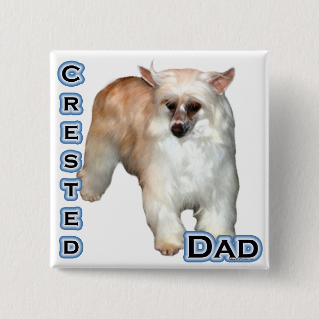 Powderpuff Crested Dad 4 Button (Front)