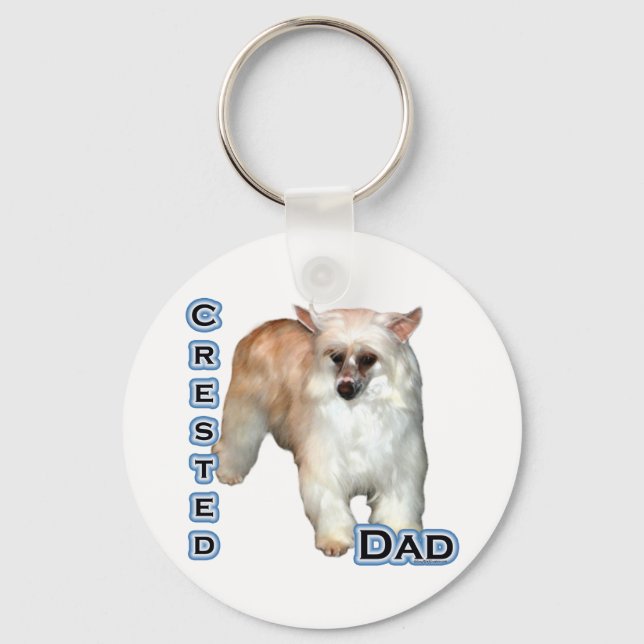 Powderpuff Crested Dad 4  - Keychain (Front)