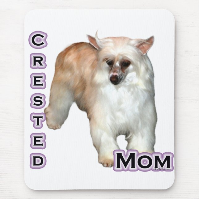 Powderpuff Crested Mom 4 Mouse Pad (Front)