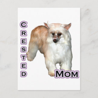 Powderpuff Crested Mom 4 Postcard