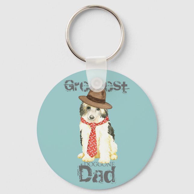 Powderpuff Dad Keychain (Front)