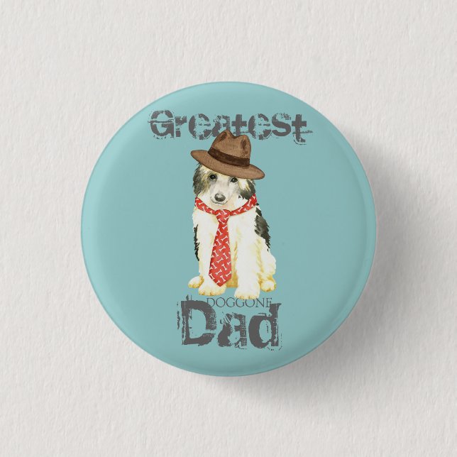 Powderpuff Dad Pinback Button (Front)