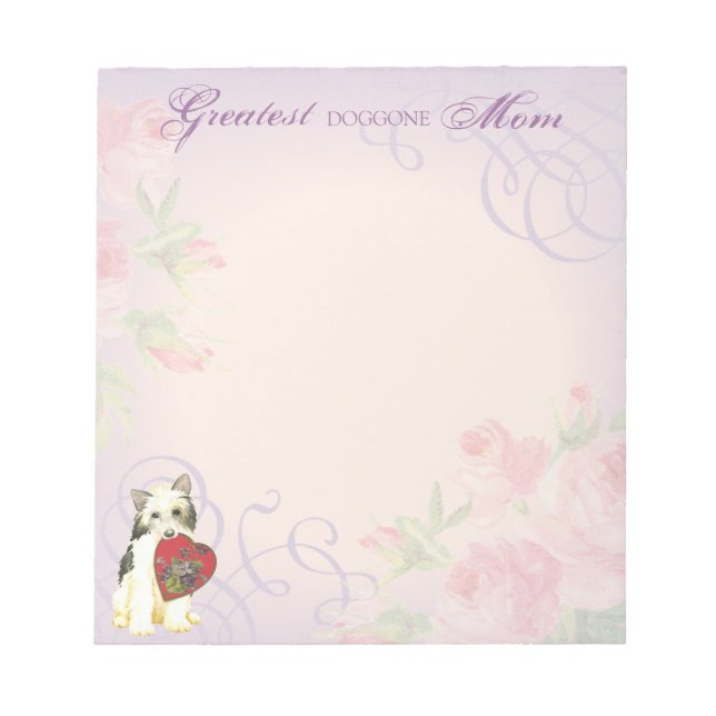 Powderpuff Heart Mom Notepad (Front)
