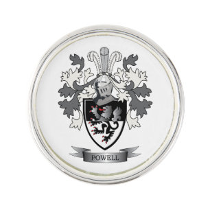 Powell Family Crest Coat of Arms Lapel Pin