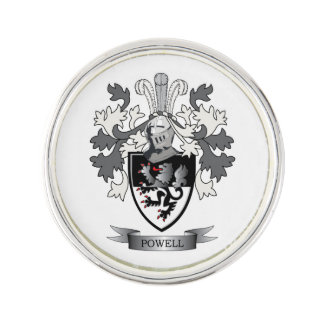 Powell Family Crest Coat of Arms Lapel Pin