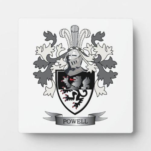 Powell Family Crest Coat of Arms Plaque