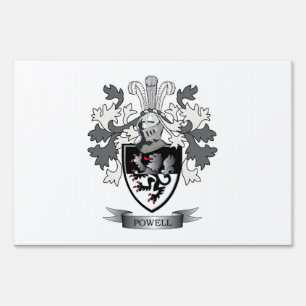 Powell Family Crest Coat of Arms Yard Sign