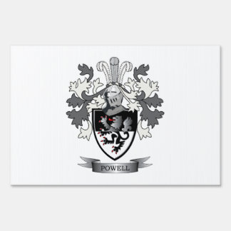 Powell Family Crest Coat of Arms Yard Sign