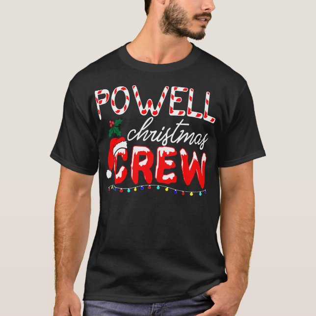 Powell Last Name Christmas Crew Gift Thanksgiving T-Shirt (Front)