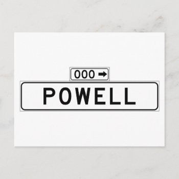 Powell St.  San Francisco Street Sign Postcard by worldofsigns at Zazzle