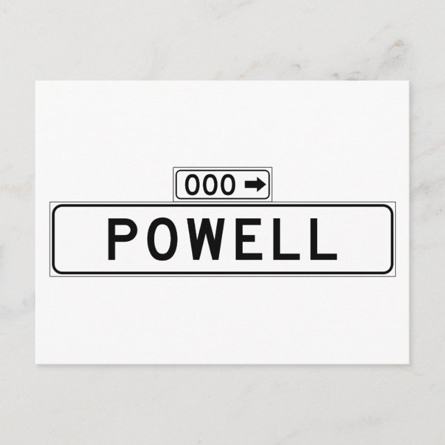 Powell St., San Francisco Street Sign Postcard (Front)