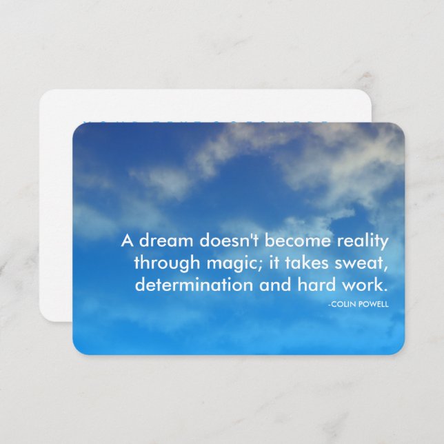 powell success quote invitation (Front/Back)