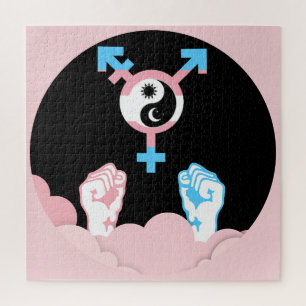Power and Balance Sun and Moon Transgender Symbol Jigsaw Puzzle
