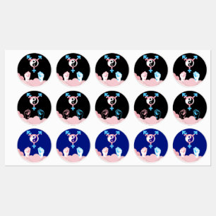 Power and Balance Sun and Moon Transgender Symbol Labels