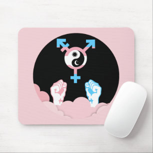 Power and Balance Sun and Moon Transgender Symbol Mouse Pad