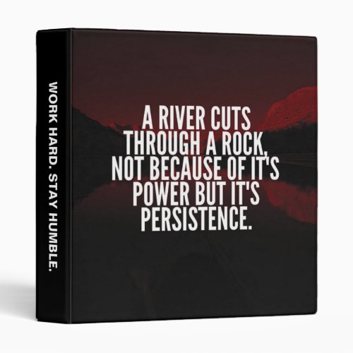 Power and Persistence _ Motivational 3 Ring Binder